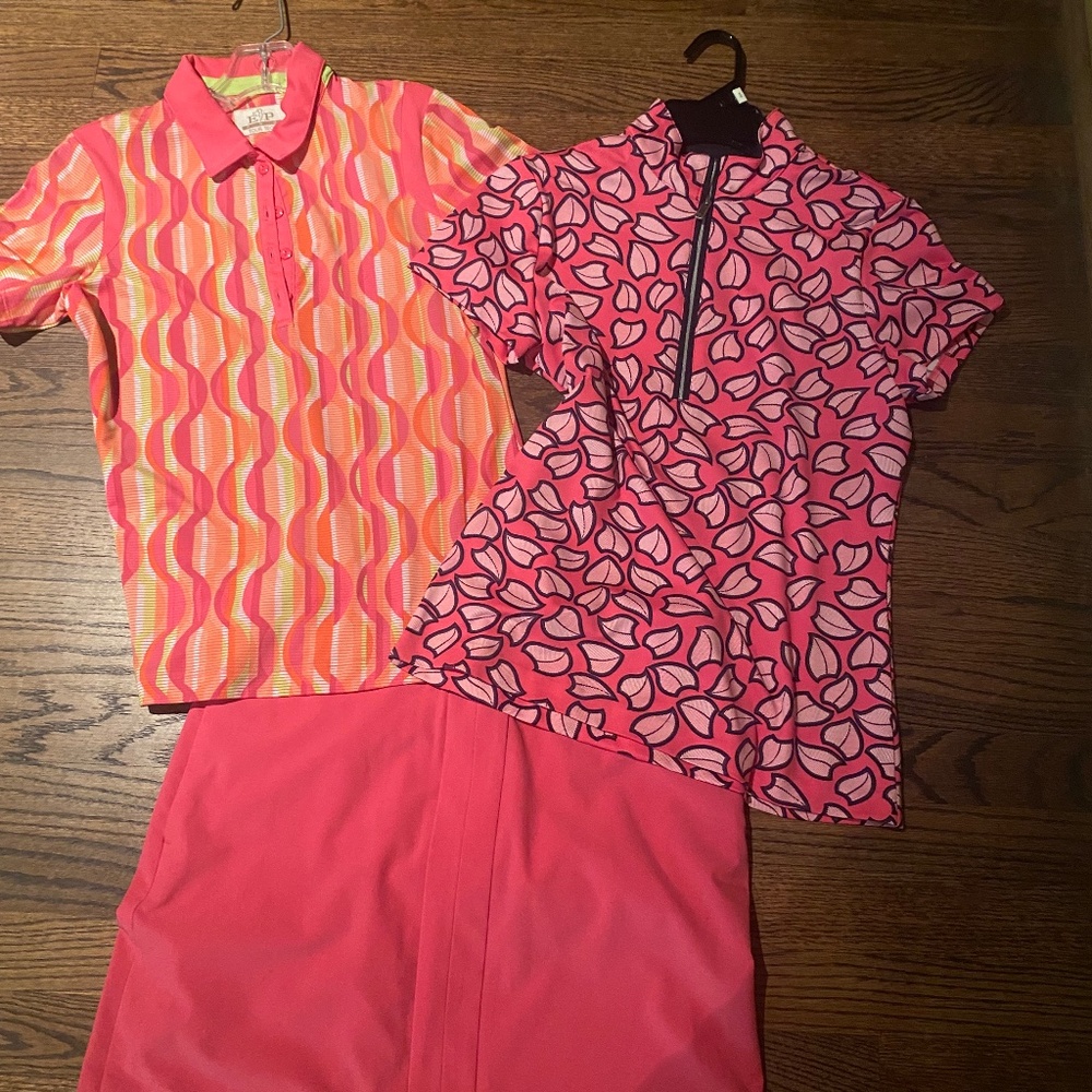 Golf skort with two tops